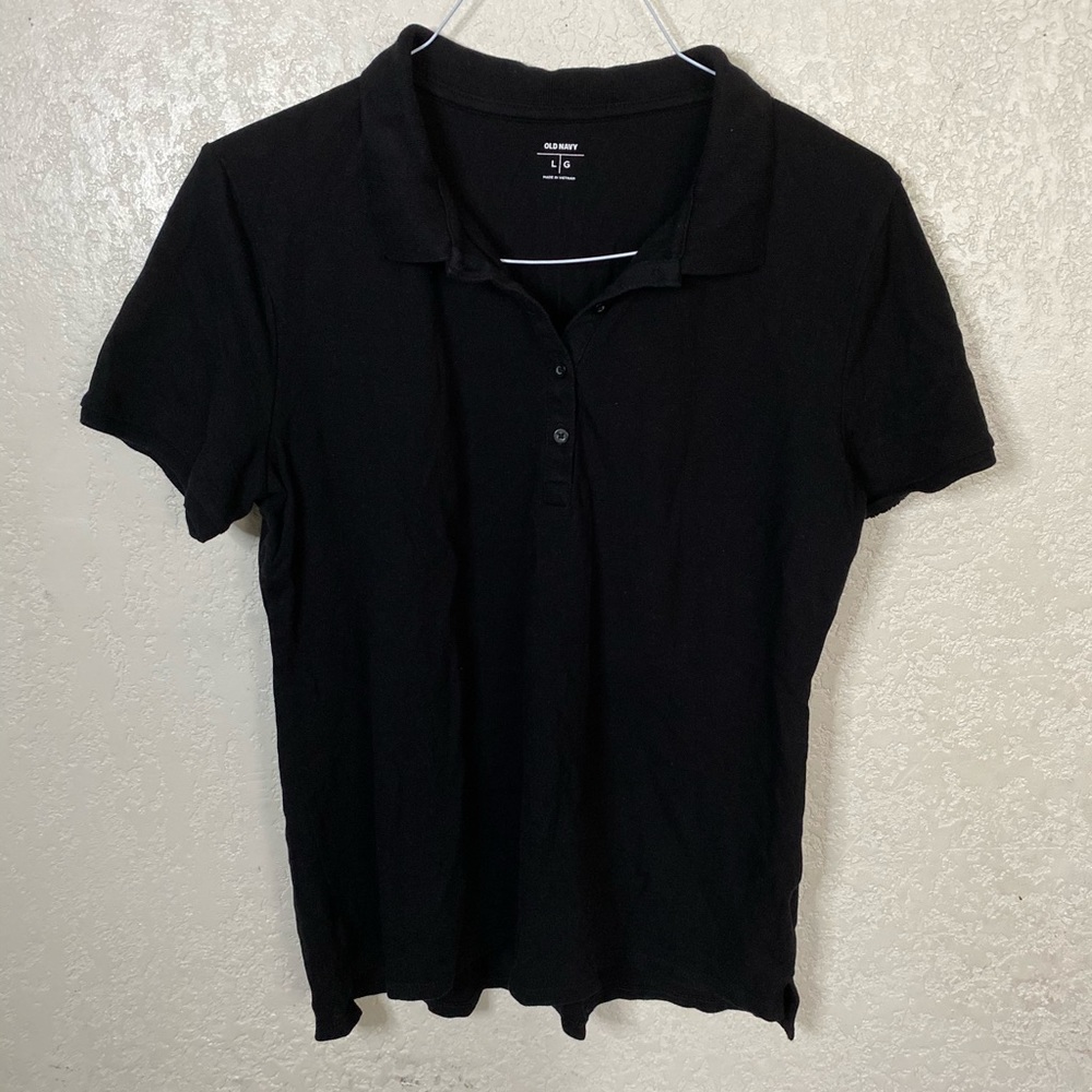 Old Navy Black Polo Shirt